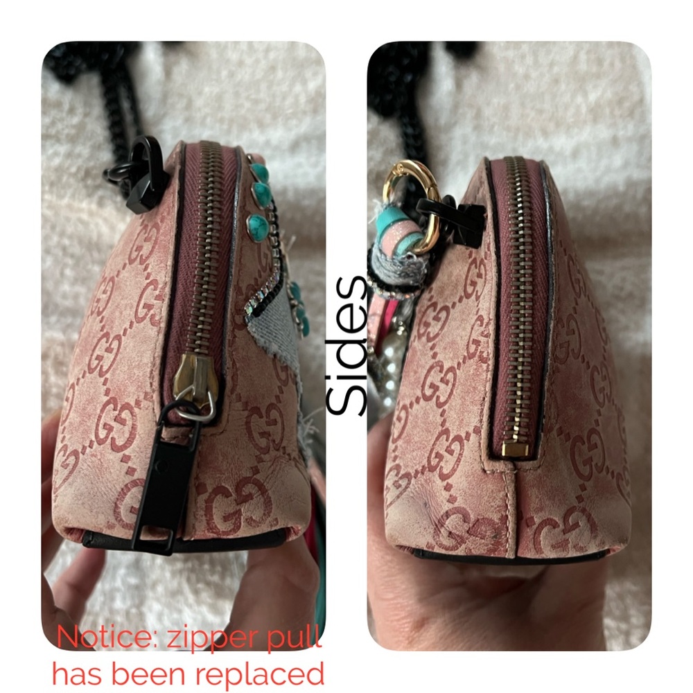 Authentic: Vintage, Gucci Guccissima GG Pouch - converted to crossbody bag - Picture 5 of 9